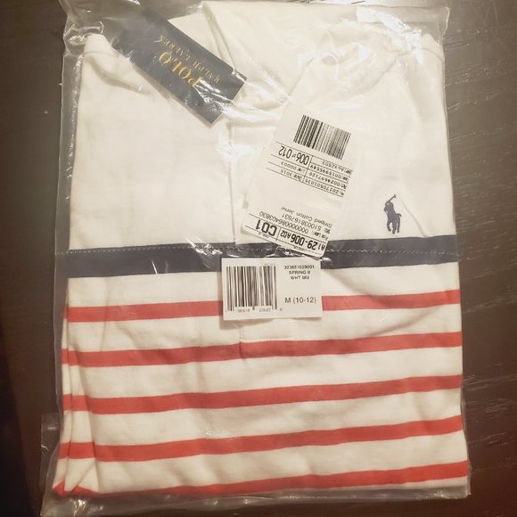 NWT Boy's Polo Stripe Hoodie Size Large 14/16 - Picture 3 of 3